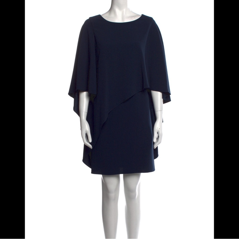 Halston Hertiage shift dress Navy blue size 8